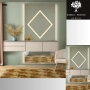 Lustro do toaletki w dwóch częściach z podświetleniem - ROMBI GLAM LED